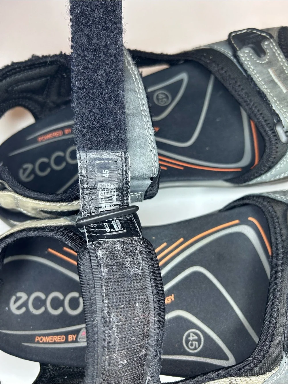 ECCO Offroad Yucatan Leather Hiking Comfort Sandals EU 45 Gray